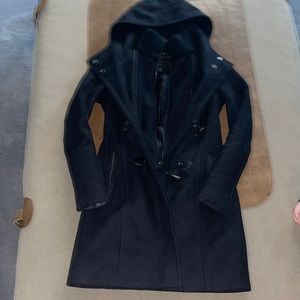 Bcbgmaxazria black pea coat